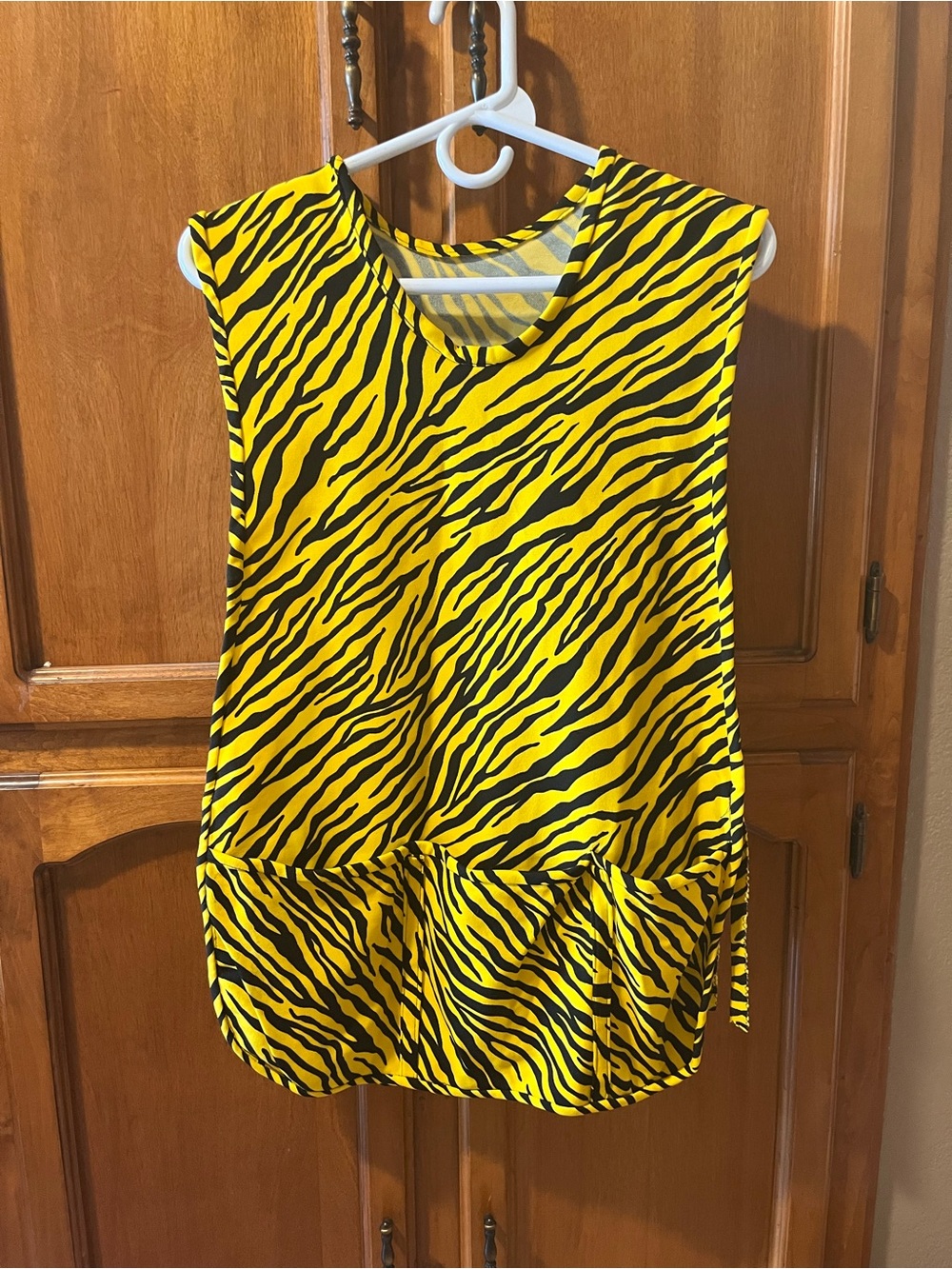 Handmade Yellow & Black Zebra Print Apron/Smock